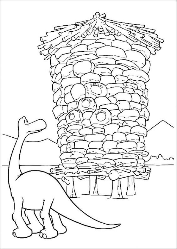 Plansa de colorat cu Dinozauri 37 132